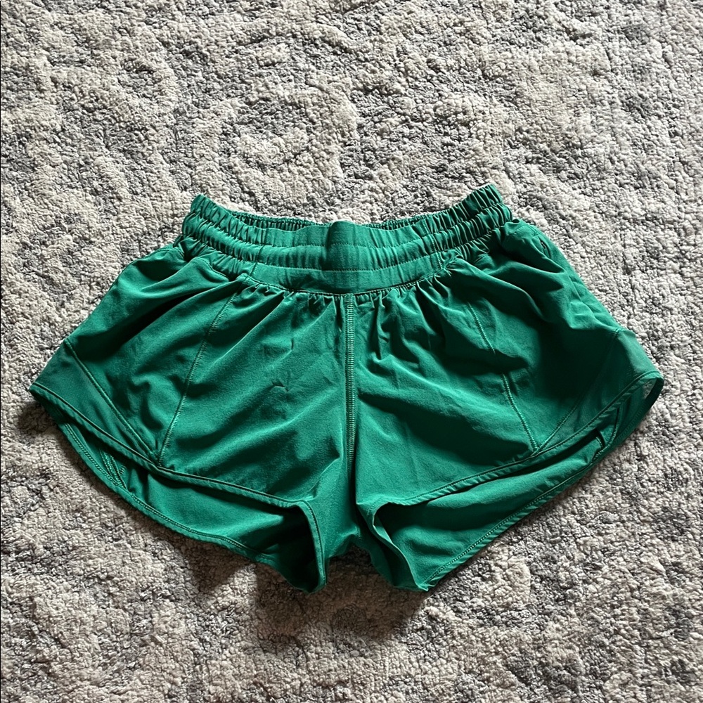 Lululemon Green Hotty Hot 2.5” Shorts